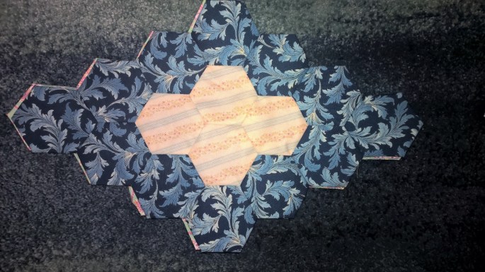 Hexagon Lozenge Blue